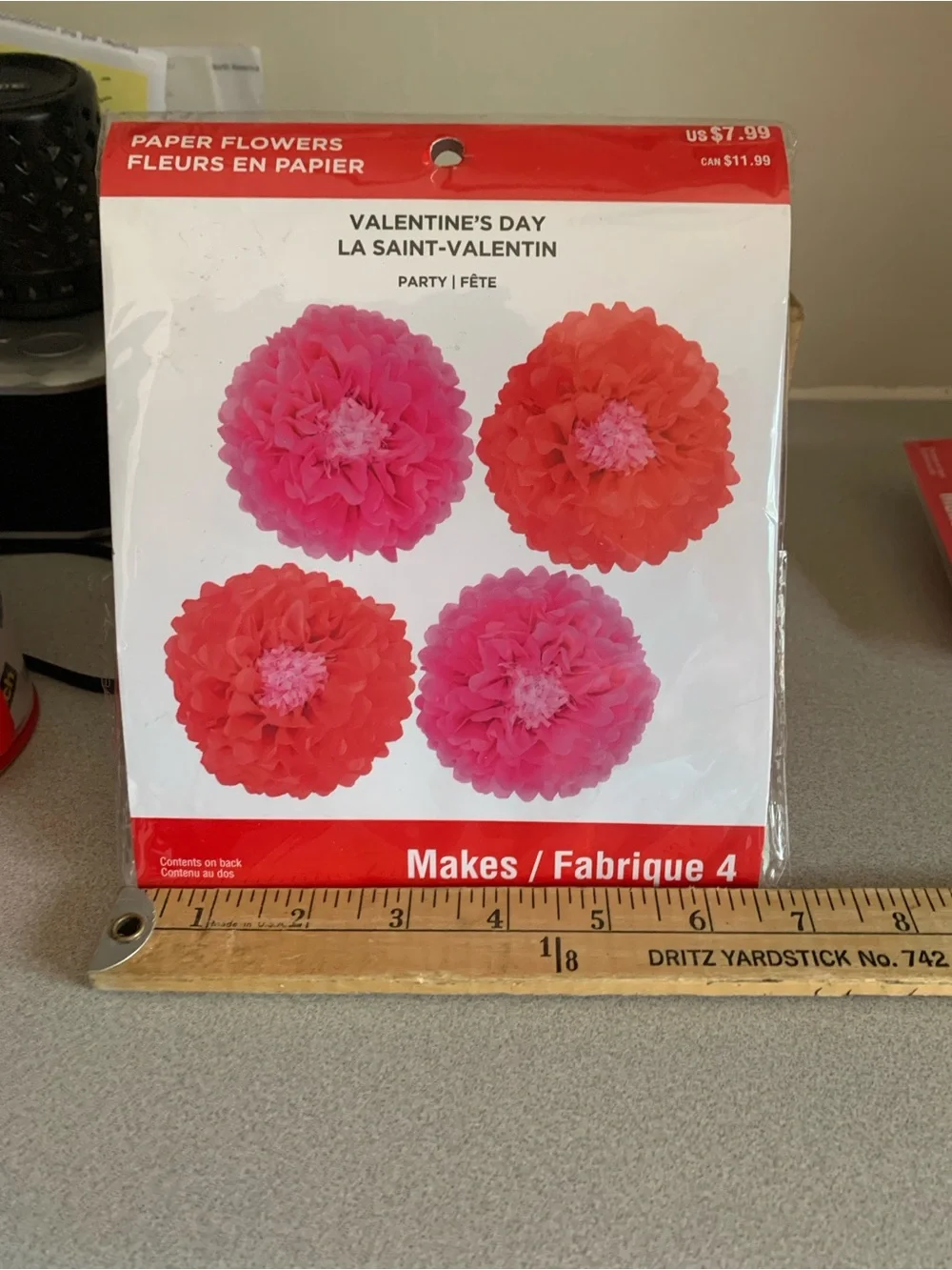 Valentine's Day Pink & Red Paper Flower and Heart Party Decorations